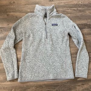 Patagonia Heather Gray Quarter-Zip Fleece Pullover